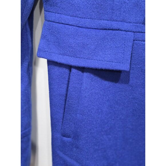 NWT The Limited Royal Blue Brushed Wool Blend Military Peacoat Jacket, S - Picture 4 of 12